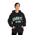 Maxine Unisex Heavy Blend™ Hooded Sweatshirt - Black, 'Karate Club' green border © Maison Maxine