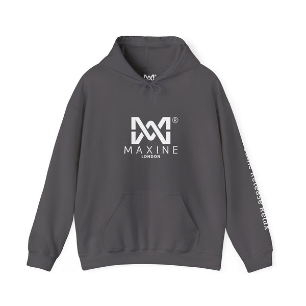 Maxine Unisex Heavy Blend™ Hooded Sweatshirt - Charcoal, 'Breathe Release Relax'