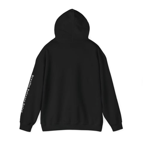 Maxine Unisex Heavy Blend™ Hooded Sweatshirt - Black, 'Breathe Release Relax'