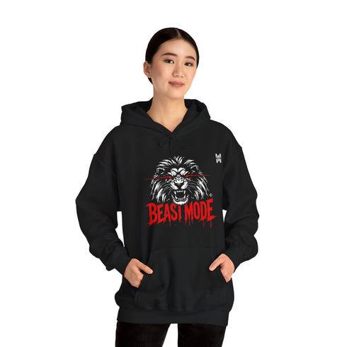 Maxine Unisex Heavy Blend™ Hooded Sweatshirt - Black, 'Beast Mode' © Maison Maxine