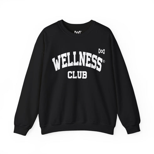 Maxine Unisex Heavy Blend™ Crewneck Sweatshirt - Black | 'Wellness Club' © Maison Maxine