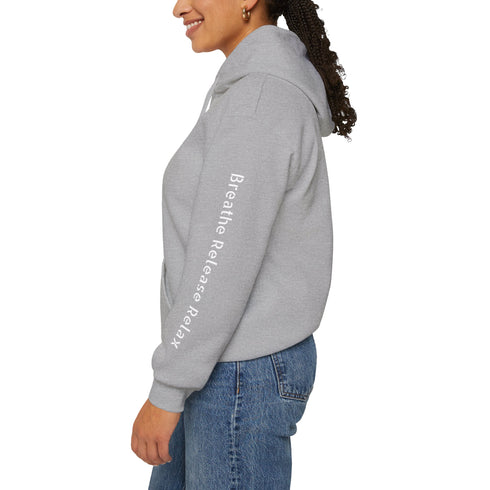 Maxine Sport Grey Hooded Sweatshirt Heavy Blend™- Sport Grey, Breathe Release Relax
