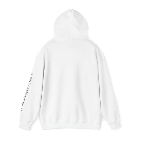 Maxine Unisex Heavy Blend™ Hooded Sweatshirt - White, Breathe Release Relax