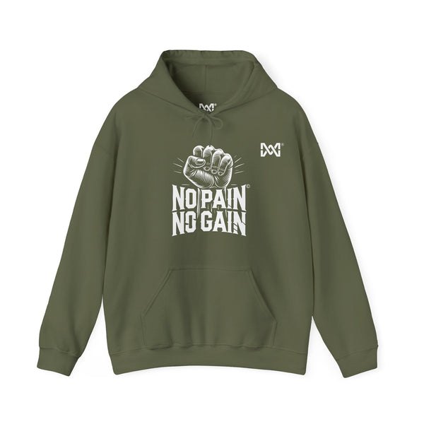 Maxine Unisex Heavy Blend™ Hooded Sweatshirt - Military Green 'No Pain, No Gain' © Maison Maxine