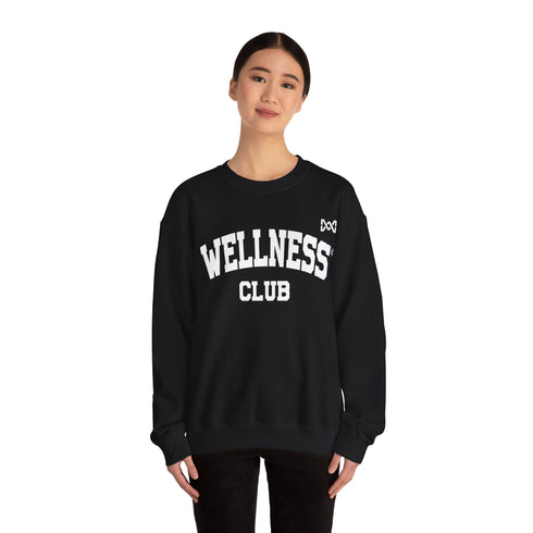 Maxine Unisex Heavy Blend™ Crewneck Sweatshirt - Black | 'Wellness Club' © Maison Maxine