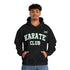 Maxine Unisex Heavy Blend™ Hooded Sweatshirt - Black, 'Karate Club' green border © Maison Maxine