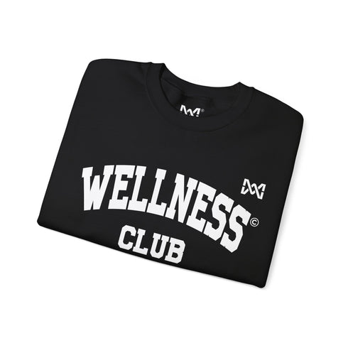 Maxine Unisex Heavy Blend™ Crewneck Sweatshirt - Black | 'Wellness Club' © Maison Maxine