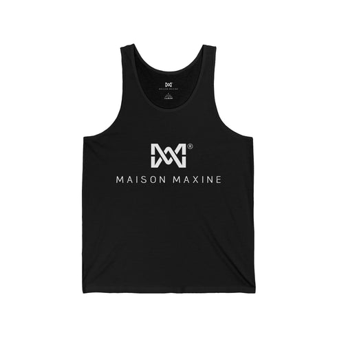 Maison Maxime Unisex Jersey Tank Top in Black