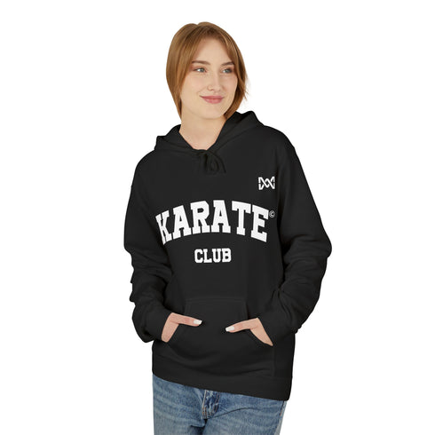 Maxine Unisex Midweight Softstyle Fleece Hoodie - Black, 'Karate Club' © Maison Maxine