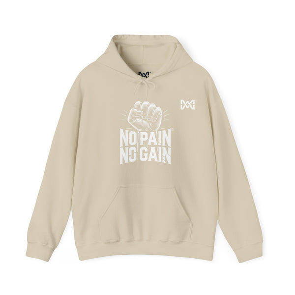 Maxine Unisex Heavy Blend™ Hooded Sweatshirt - Sand, 'No Pain, No Gain' © Maison Maxine