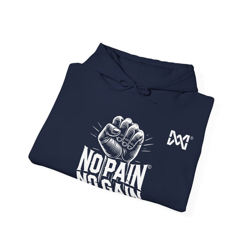 Maxine Unisex Heavy Blend™ Hooded Sweatshirt - Navy, 'No Pain, No Gain' © Maison Maxine