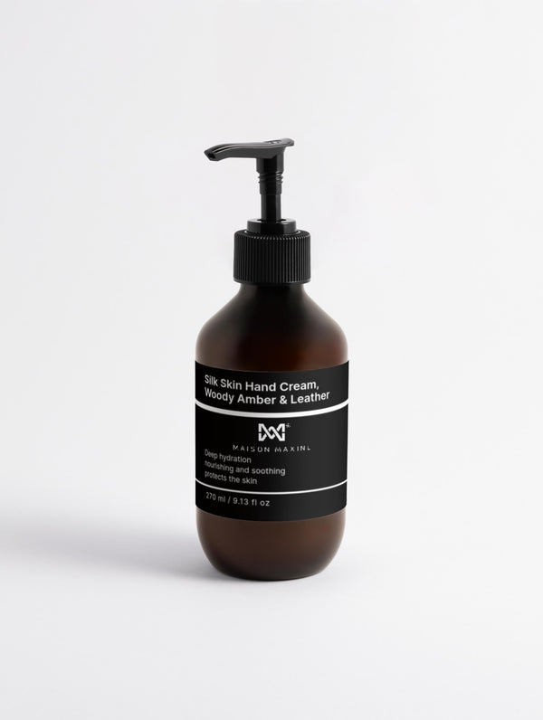 Maison Maxine Silk Skin Hand Cream, Woody Amber & Leather